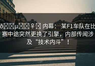 🕵️‍♀️ 内幕： 某F1车队在比赛中途突然更换了引擎，内部传闻涉及“技术内斗”！