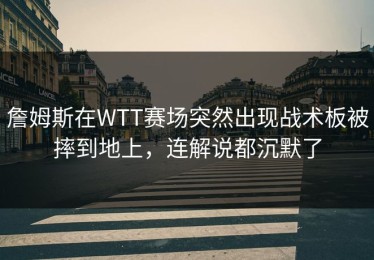 詹姆斯在WTT赛场突然出现战术板被摔到地上，连解说都沉默了
