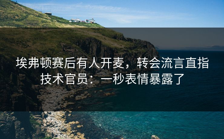 埃弗顿赛后有人开麦，转会流言直指技术官员：一秒表情暴露了
